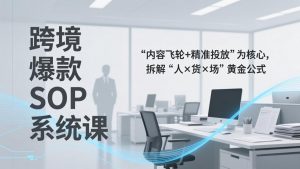 跨境爆款SOP系统课,“内容飞轮+精准投放”为核心,拆解“人×货×场”黄金公式-万象聊项目