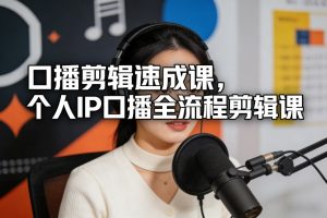 口播剪辑速成课，个人IP口播全流程剪辑课-万象聊项目