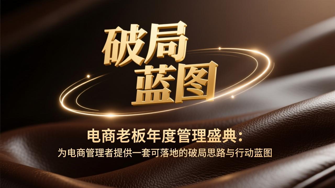 电商老板年度管理盛典：为电商管理者提供一套可落地的破局思路与行动蓝图-万象聊项目
