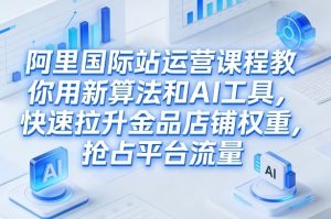 阿里国际站运营课程，教你用新算法和AI工具，快速拉升金品店铺权重，抢占平台流量(更新2026)-万象聊项目