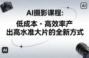 AI摄影课程，低成本高效率产出高水准大片的全新方式-万象聊项目
