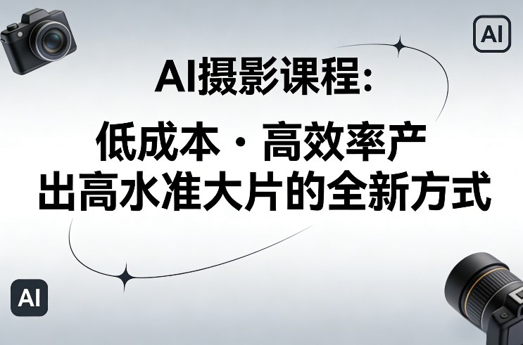 AI摄影课程，低成本高效率产出高水准大片的全新方式-万象聊项目