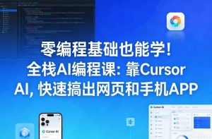 零编程基础也能学!全栈AI编程课:靠Cursor AI,快速搞出网页和手机APP-万象聊项目