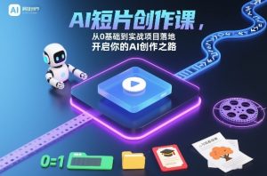 AI短片创作课,从0基础到实战项目落地,开启你的AI创作之路(更新)-万象聊项目