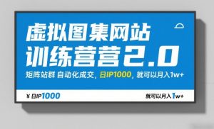 虚拟图集网站训练营2.0,矩阵站群自动化成交,日IP1000,就可以月入1w+-万象聊项目