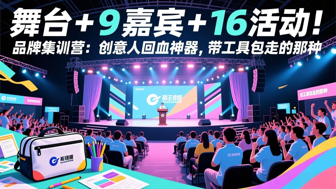 舞台 + 9 嘉宾 + 16 活动！品牌集训营：创意人回血神器，带工具包走的那种-万象聊项目