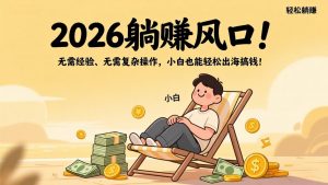 2026躺赚风口！无需经验、无需复杂操作，小白也能轻松出海搞钱！-万象聊项目