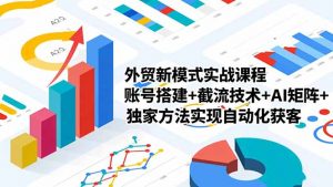 外贸新模式实战课程-更新2月，账号搭建+截流技术+AI矩阵+独家方法实现自动化获客-万象聊项目