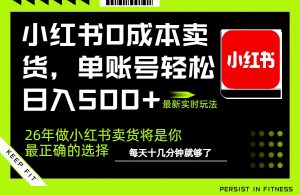 小红书0成本AI卖货，单账号轻松日入500+，完全托管AI，可矩阵放大-万象聊项目