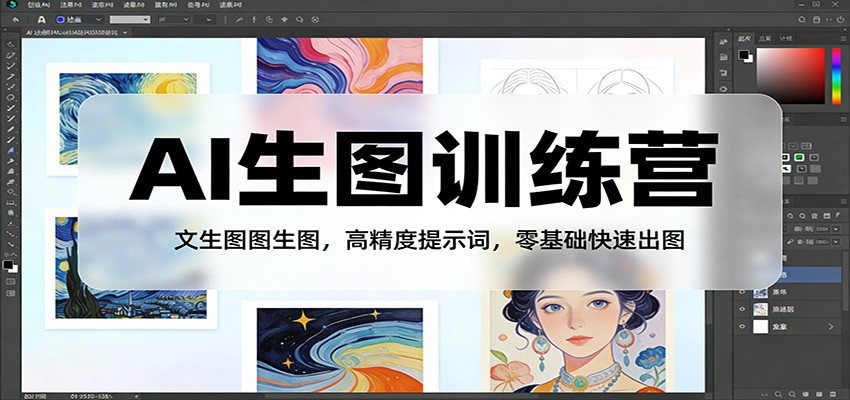 AI生图训练营：文生图图生图，高精度提示词，零基础快速出图-万象聊项目