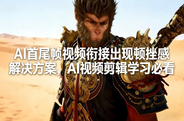 AI首尾帧视频衔接出现顿挫感解决方案，AI视频剪辑学习必看-万象聊项目