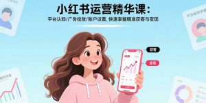 小红书运营精华课-更新:平台认知/广告投放/账户设置,快速掌握精准获客与变现-万象聊项目