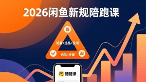 2026闲鱼高阶陪跑课全新上线，带你吃透新规玩转选品流量，从零搭建稳定变现盈利体系-万象聊项目