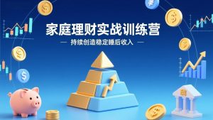 家庭理财实战训练营：从0到1建体系，三阶进阶层层递进，助你持续创造稳定睡后收入-万象聊项目