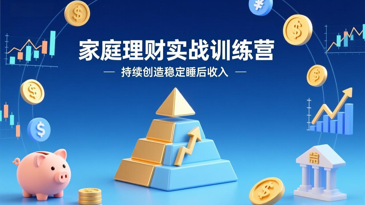 家庭理财实战训练营：从0到1建体系，三阶进阶层层递进，助你持续创造稳定睡后收入-万象聊项目