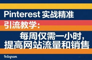 Pinterest实战精准引流教学：每周仅需一小时，提高网站流量和销售-万象聊项目