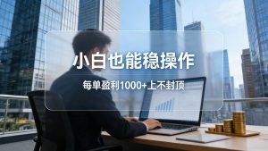 2026新项目，小白也能稳操作，每单盈利1000+上不封顶-万象聊项目