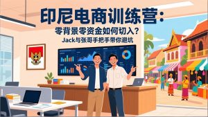 印尼电商训练营:零背景零资金如何切入?Jack与张哥手把手带你避坑-万象聊项目