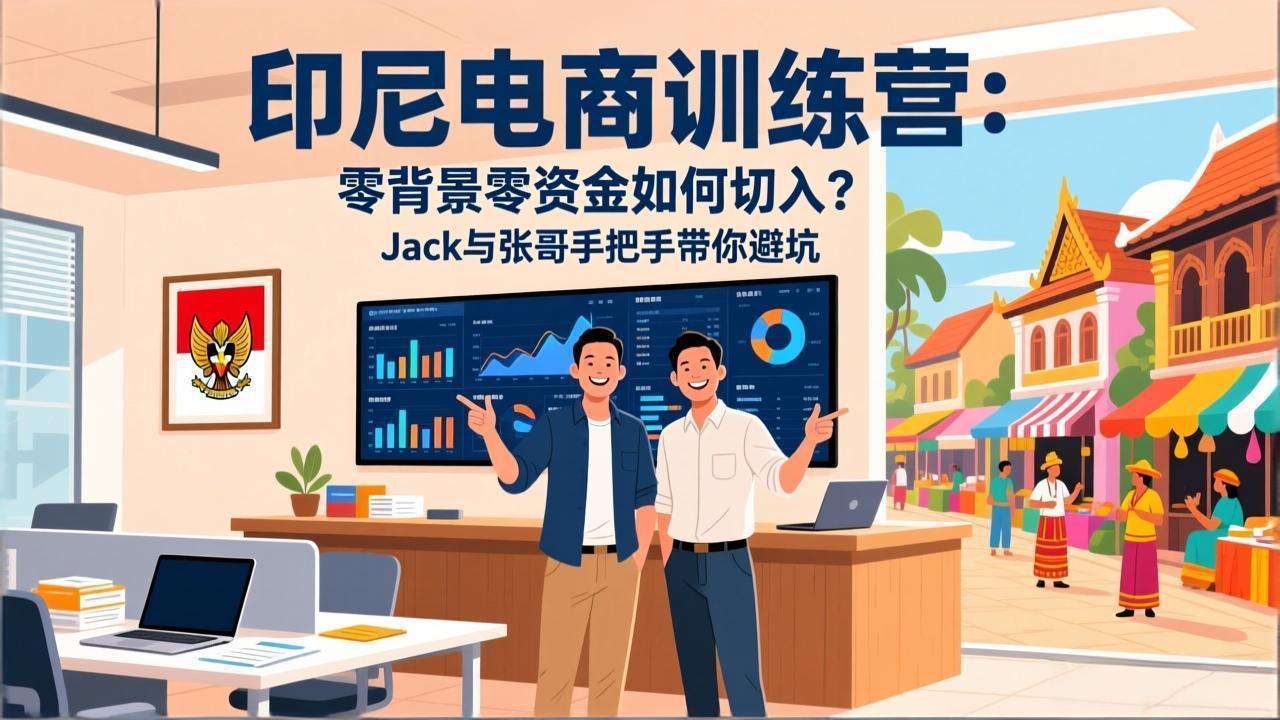 印尼电商训练营：零背景零资金如何切入？Jack与张哥手把手带你避坑-万象聊项目