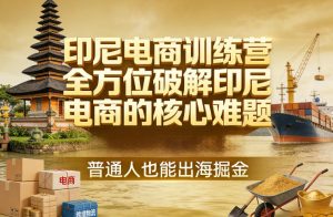 印尼电商训练营，全方位破解印尼电商的核心难题，普通人也能出海掘金-万象聊项目