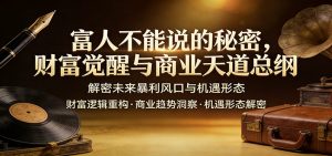 富人不能说的秘密，财富觉醒与商业天道总纲，解密未来暴利风口与机遇形态-万象聊项目