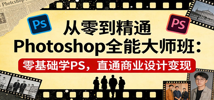 从零到精通Photoshop全能大师班：零基础学PS，直通商业设计变现-万象聊项目