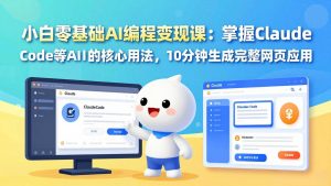 小白零基础AI编程变现课：掌握Claude Code等AI工具的核心用法，10分钟生成完整网页应用-万象聊项目