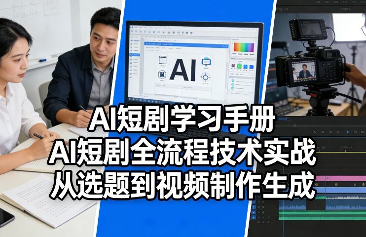 AI短剧学习手册，AI短剧全流程技术实战，从选题到视频制作生成-万象聊项目