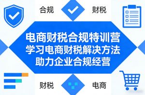 电商财税合规特训营，学习电商财税解决方法，助力企业合规经营-万象聊项目
