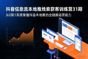 抖音信息流本地推线索获客训练营31期，从0到1系统掌握抖音本地推的全链路运营能力-万象聊项目