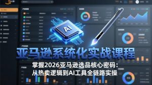 亚马逊系统化实战课-更新3月:2026最新选品方法论,从热卖原因分析到AI作图,提升选品成功率-万象聊项目