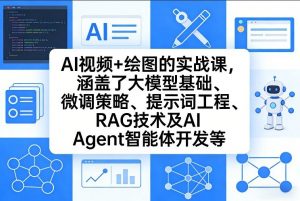 AI视频+绘图的实战课,涵盖了大模型基础、微调策略、提示词工程、RAG技术及AI Agent智能体开发等(更新)-万象聊项目