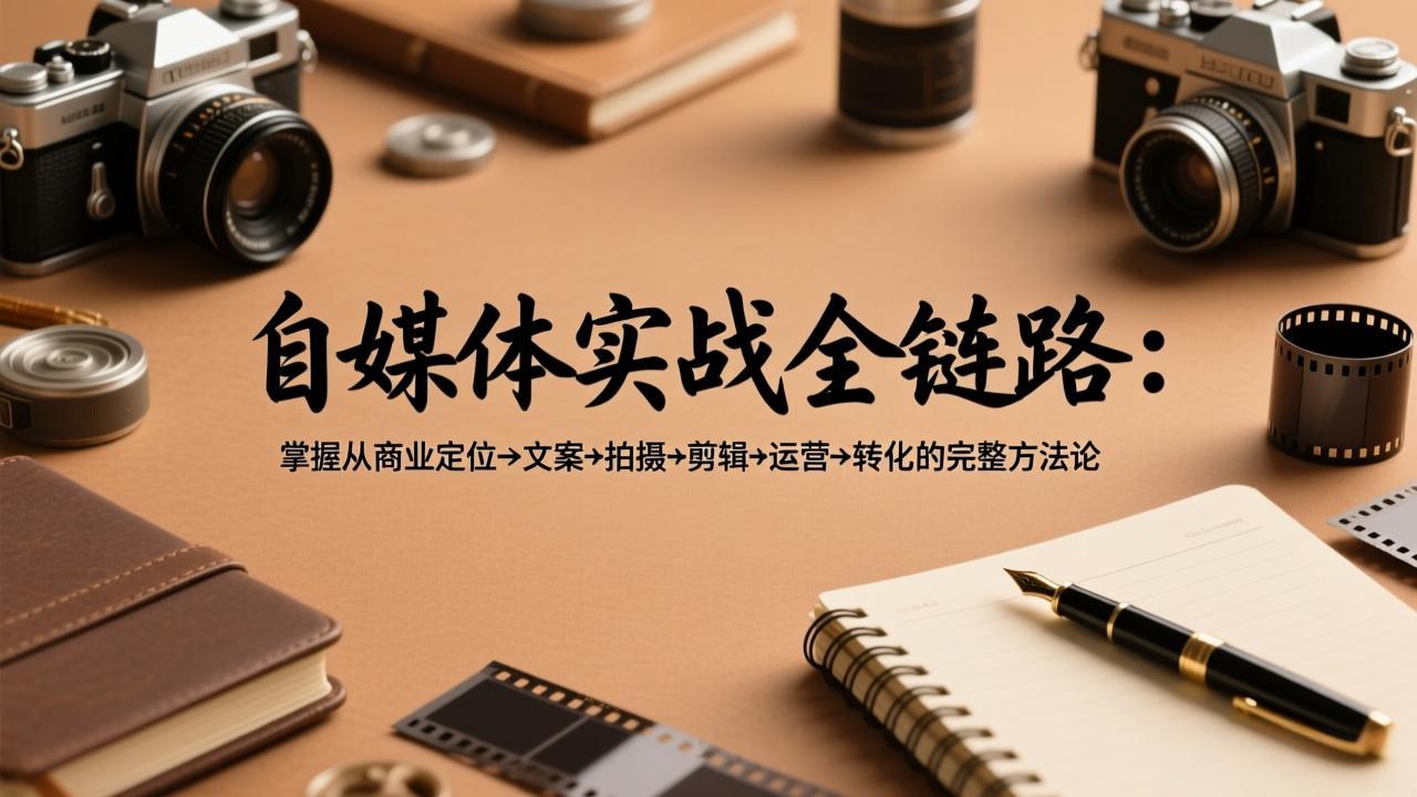 自媒体实战全链路：掌握从商业定位→文案→拍摄→剪辑→运营→转化的完整方法论-万象聊项目