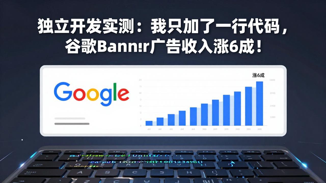付费文章：独立开发实测：我只加了一行代码，谷歌Banner广告收入涨6成！-万象聊项目