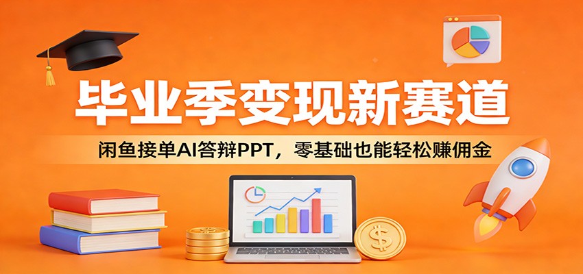 毕业季变现新赛道：闲鱼接单AI答辩PPT，零基础也能轻松赚佣金-万象聊项目