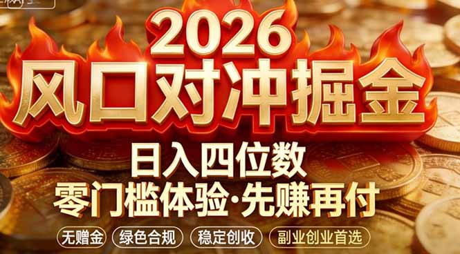 2026美金对冲套利，无赠金对冲策略保驾护航，低门槛易上手实操。单人单日收益2000+-万象聊项目
