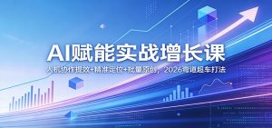 AI赋能实战增长课:人机协作提效+精准定位+批量原创,2026弯道超车打法-万象聊项目