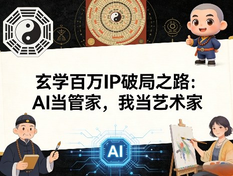 玄学百万IP破局之路：AI当管家，我当艺术家-万象聊项目