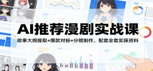 AI推荐漫剧实战课：故事大纲提取+爆款对标+分镜制作，配套全套实操资料-万象聊项目