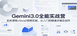 Gemini3.0实战系统课,Sora2视频实操,从入门到精通多模态创作-万象聊项目