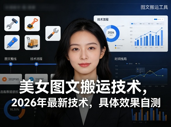 美女图文搬运技术，2026年最新技术，具体效果自测-万象聊项目