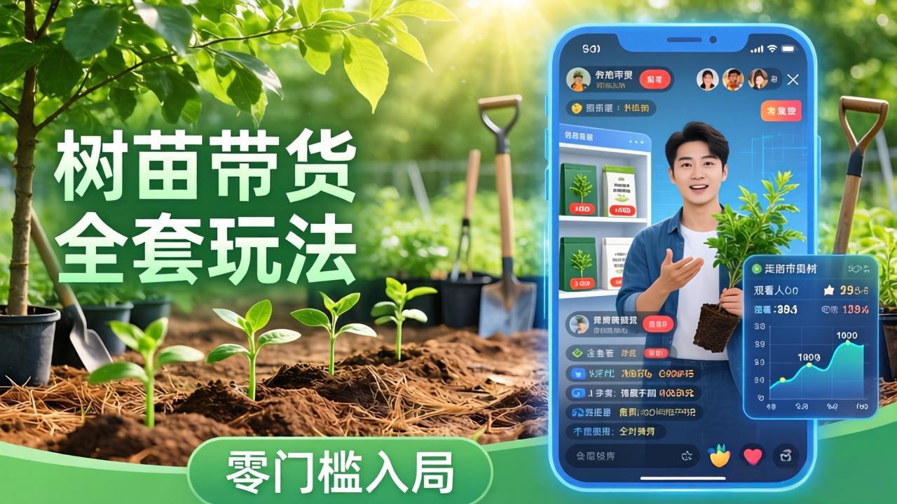 视频号AI树苗带货全套玩法：零门槛入局，掌握豆包、千问等AI工具制作树苗视频的全套流程-万象聊项目