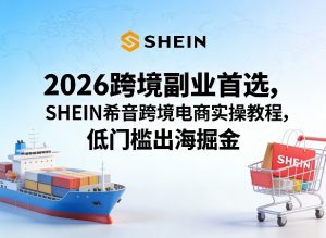 2026跨境副业首选,SHEIN希音跨境电商实操教程,低门槛出海掘金-万象聊项目