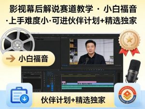 某大佬的影视幕后解说赛道教学,小白福音,上手难度小,可进伙伴计划+精选独家-万象聊项目