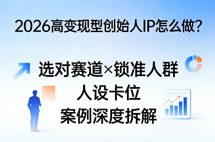 2026高变现型创始人IP怎么做？选对赛道×锁准人群×人设卡位×案例深度拆解-万象聊项目