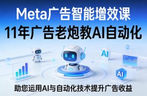 Meta广告智能增效课，11年广告老炮教AI自动化，助您运用AI与自动化技术提升广告收益-万象聊项目