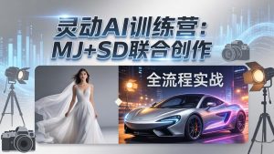 灵动AI训练营-3.0课程:MJ+SD联合创作,从婚纱大片到汽车广告,摄影后期全流程实战-万象聊项目