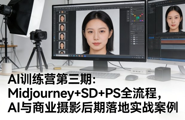 AI训练营第三期：Midjourney+SD+PS全流程，AI与商业摄影后期落地实战案例-万象聊项目