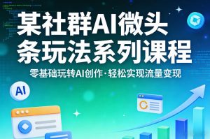某社群的AI微头条玩法系列课程，零基础玩转AI创作，轻松实现流量变现-万象聊项目