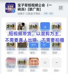 宝子哥头部团队短视频带货，以混剪为主，不需要真人出镜，不需要拍摄【更新26年3月】-万象聊项目